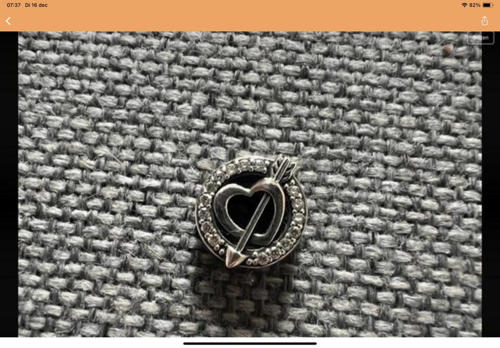 Pandora Bedel Cupido, Verzenden, Zo goed als nieuw, Zilver, Pandora