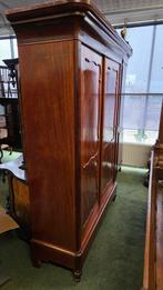 Antieke Hollandse Mahonie Biedermeier Linnenkast, Antiek en Kunst, Antiek | Meubels | Kasten, Ophalen of Verzenden