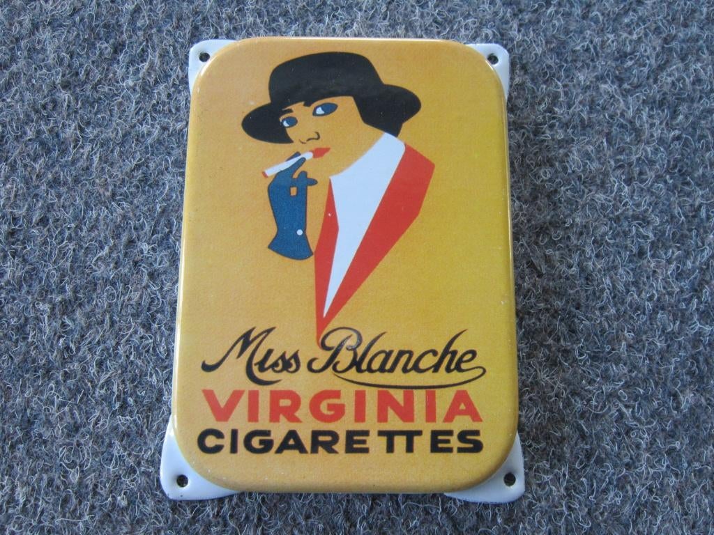 MISS BLANCHE EMAILLE RECLAMEBORD, Verzamelen, Ophalen, Zo goed als nieuw, Reclamebord
