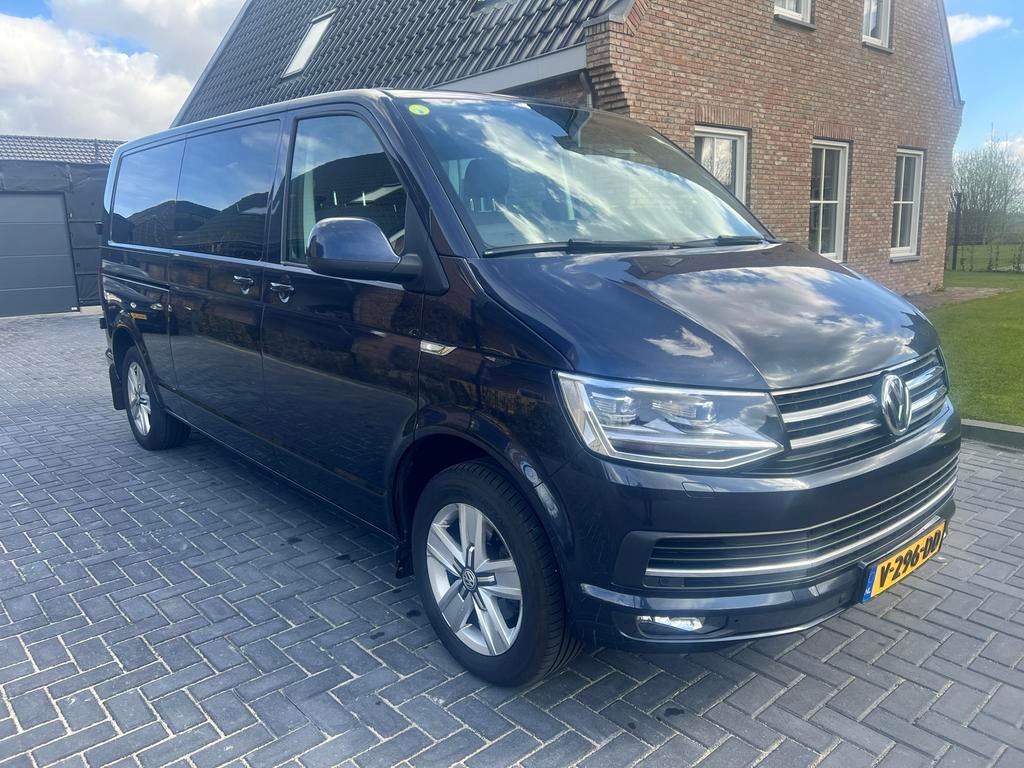 Volkswagen Transporter Marge!  L2h1 dubbele cabine 2017, Auto's, Zwart, 4 cilinders, Origineel Nederlands, Diesel