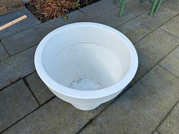 Witte Elho plantenpot, Tuin en Terras, Bloembakken en Plantenbakken, Gebruikt, Kunststof, Tuin, 30 tot 60 cm, Minder dan 60 cm