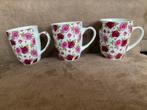 Set van 3 roze rozen mokken merk Sinki, Keramiek, Ophalen of Verzenden, Zo goed als nieuw, Overige stijlen