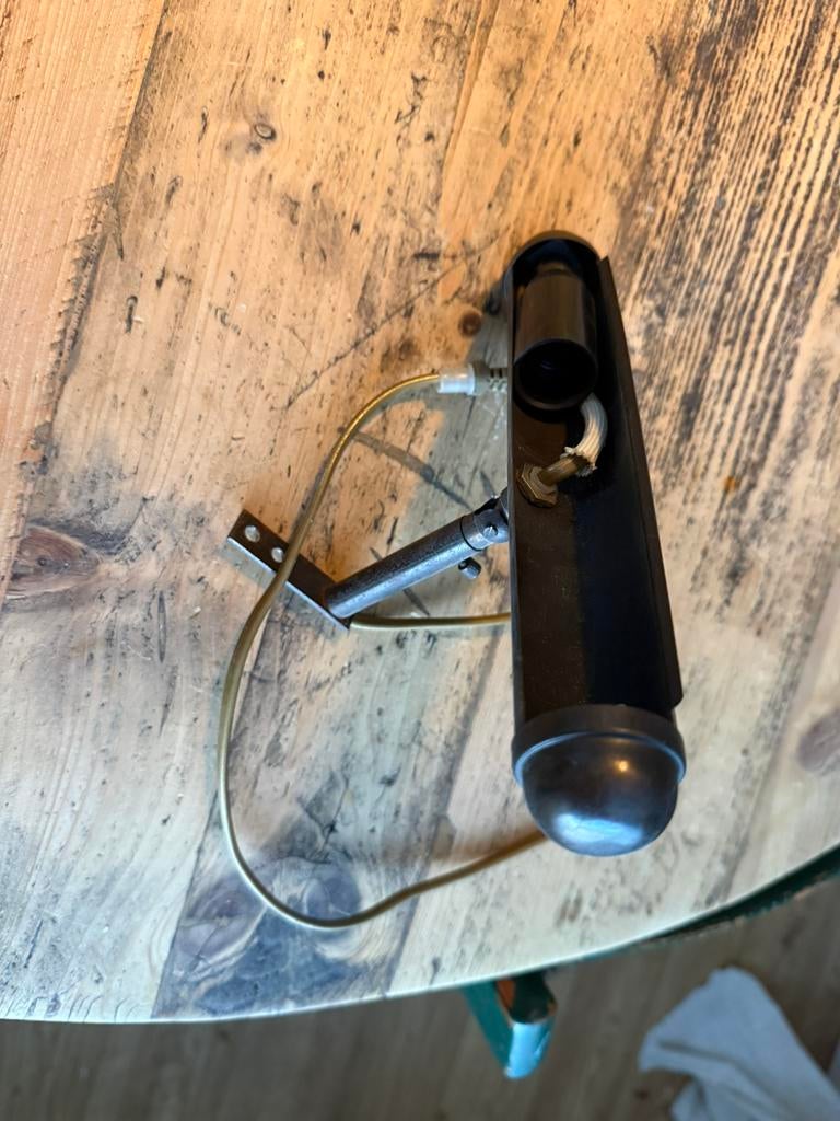 Antiek piano lampje, Huis en Inrichting, Lampen | Wandlampen, Ophalen of Verzenden, Gebruikt, Metaal