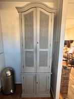 Landelijke vitrinekast / servieskast met rotan deuren, Ophalen, 25 tot 50 cm, 50 tot 100 cm, 150 tot 200 cm