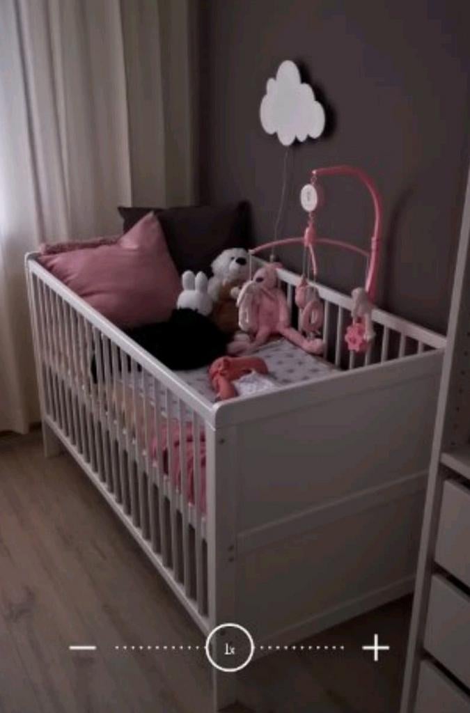 Petite Amelie Meegroeibed wit met matras (140x70 cm), Gebruikt, 70 tot 85 cm, 140 tot 160 cm, Ophalen