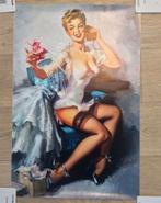 GIL ELVGREN Sexy Pin up 60x40cm Canvas Poster, Ophalen of Verzenden