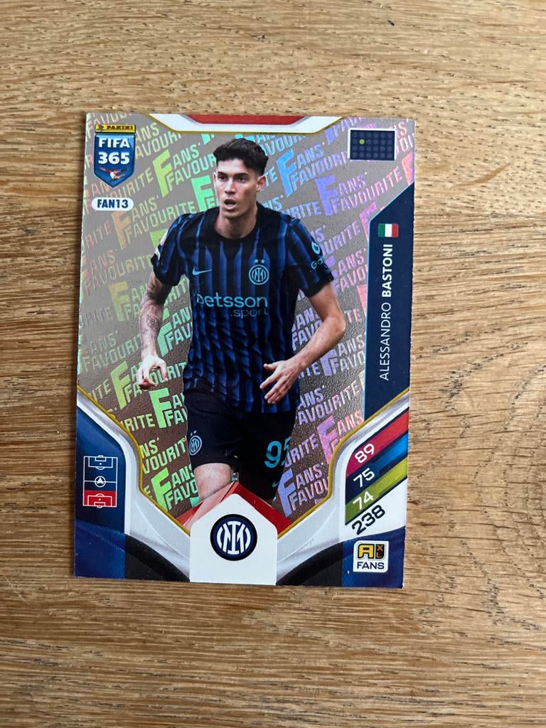 Alessandro Bastoni FIFA 365 Adrenalyn XL Kaart, Ophalen of Verzenden, Zo goed als nieuw, Losse kaart, Foil