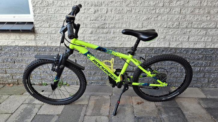 Mountainbike fiets 20 inch Rockrider geel, Fietsen en Brommers, Fietsen | Jongens, Gebruikt, 20 inch, Handrem, Versnellingen, Ophalen