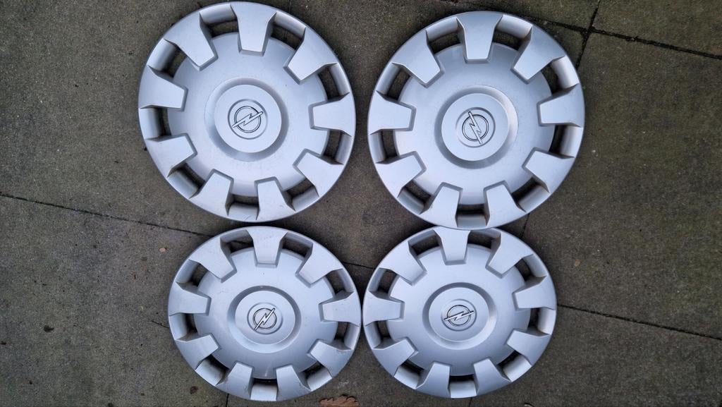Opel wieldoppen 16 inch Astra Zafira set van 4, Auto diversen, Wieldoppen, Ophalen, Gebruikt