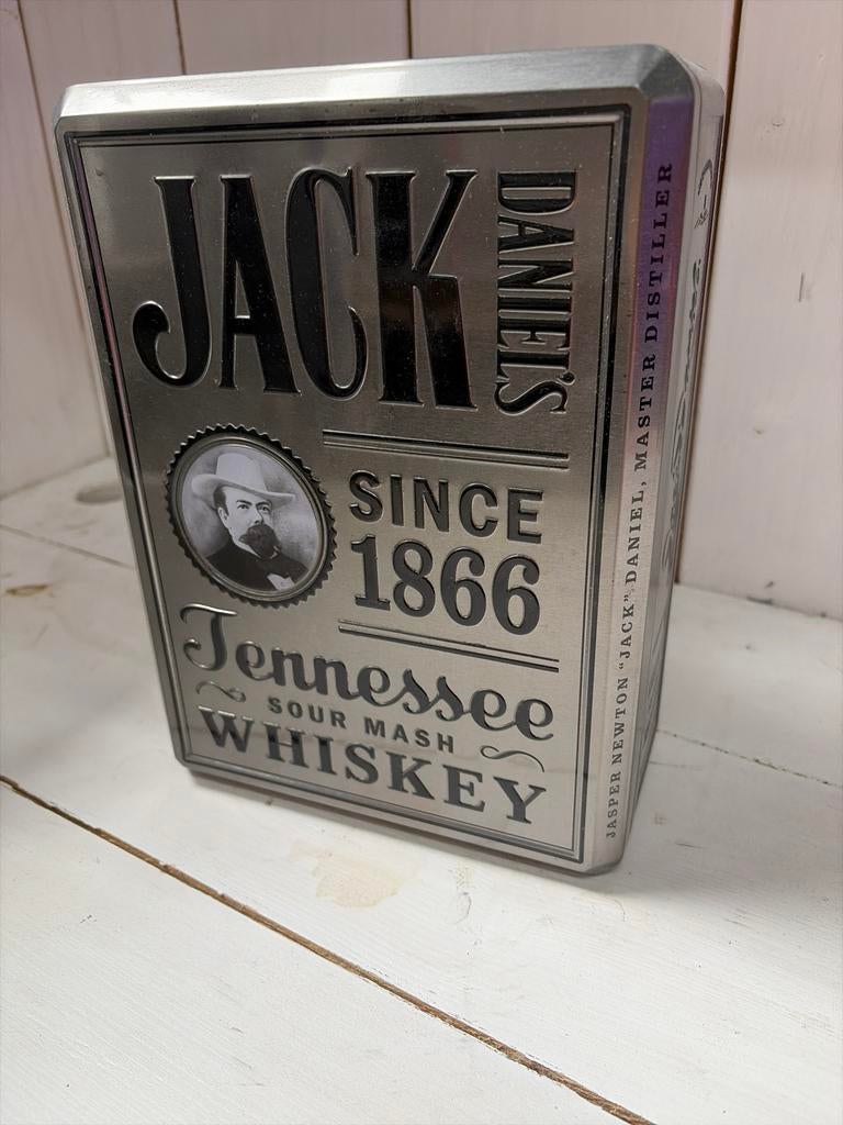 Jack Daniel's Whiskey Blikken Doos - Vintage Design, Ophalen, Gebruikt, Overige, Overige merken