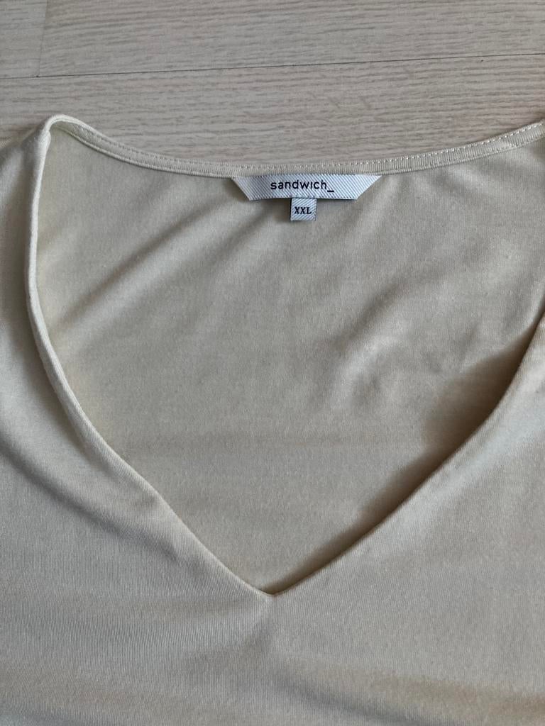 SANDWICH t-shirt gebroken wit offwhite maat xxl, Wit, Maat 46/48 (XL) of groter, Ophalen of Verzenden, Zo goed als nieuw