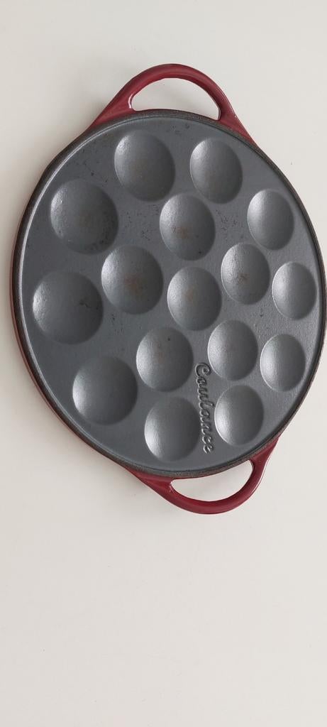 Caulance poffertjespan poffertjesplaat gietijzeren gietijzer, Gebruikt, Gietijzer, Overige typen, Ophalen of Verzenden