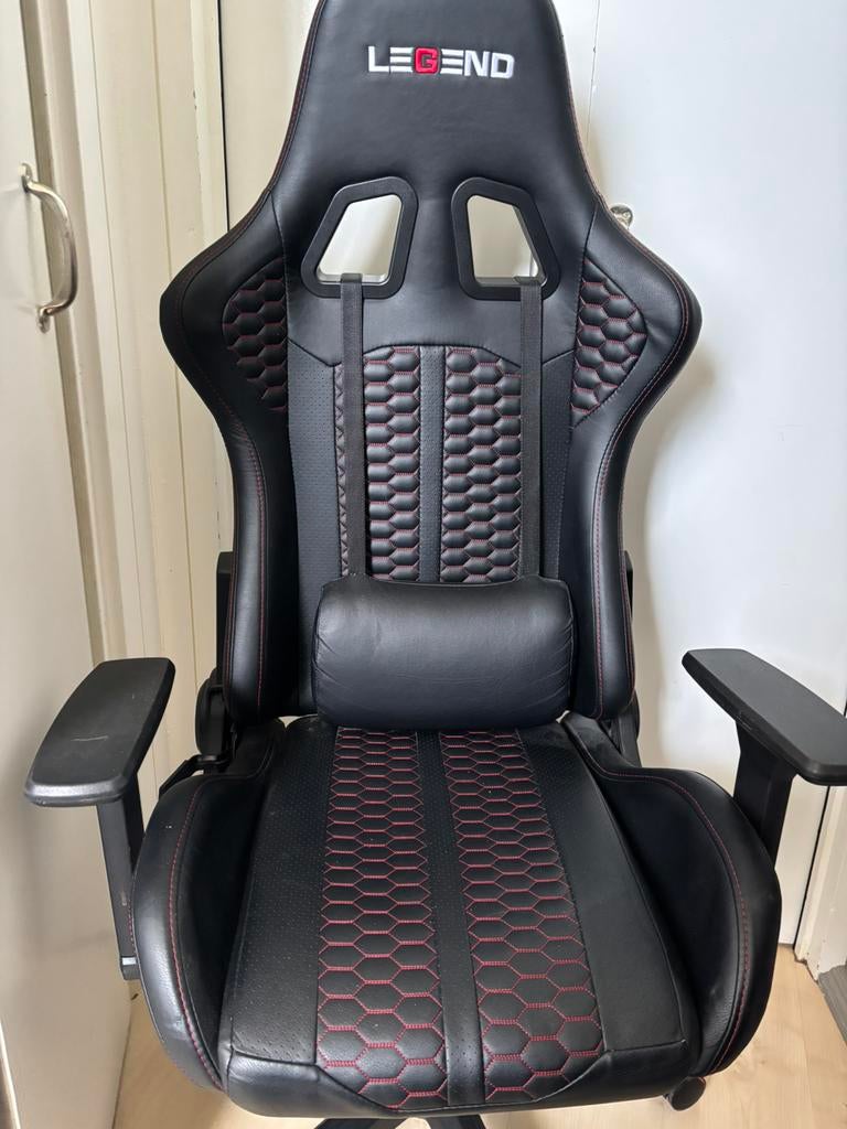 Gamingstoel voor tiener, Ophalen, Zo goed als nieuw, Zwart