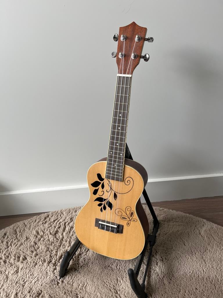 Ukelele met standaard, Muziek en Instrumenten, Ophalen, Gebruikt, Ukelele