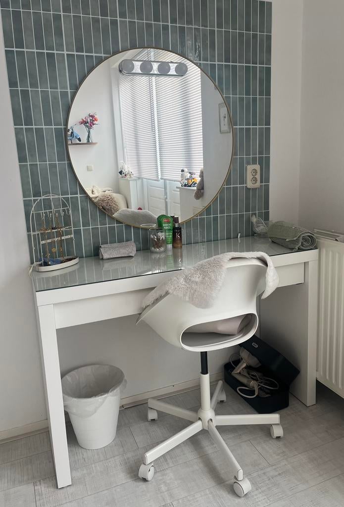 Mooie witte kaptafel, Ophalen, Zo goed als nieuw, 50 tot 100 cm, Minder dan 100 cm