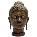 Oud Bronzen Boeddha Hoofd – India – Lot 468, Ophalen of Verzenden, Gebruikt