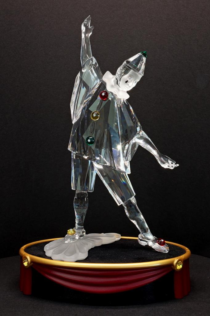 Swarowski Pierrot jaarstuk 1999 met voetstuk, Ophalen of Verzenden, Zo goed als nieuw, Overige typen