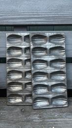 2 madeleine bakvormen vintage brocante, Ophalen of Verzenden