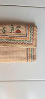 Oud lagere school borduurwerk/handwerk/broddellapje 1950, Ophalen of Verzenden