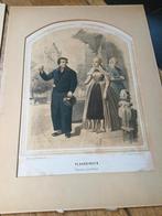 Oude prent Vlaardingen, Ophalen of Verzenden, Voor 1940, Gebruikt, Klederdracht