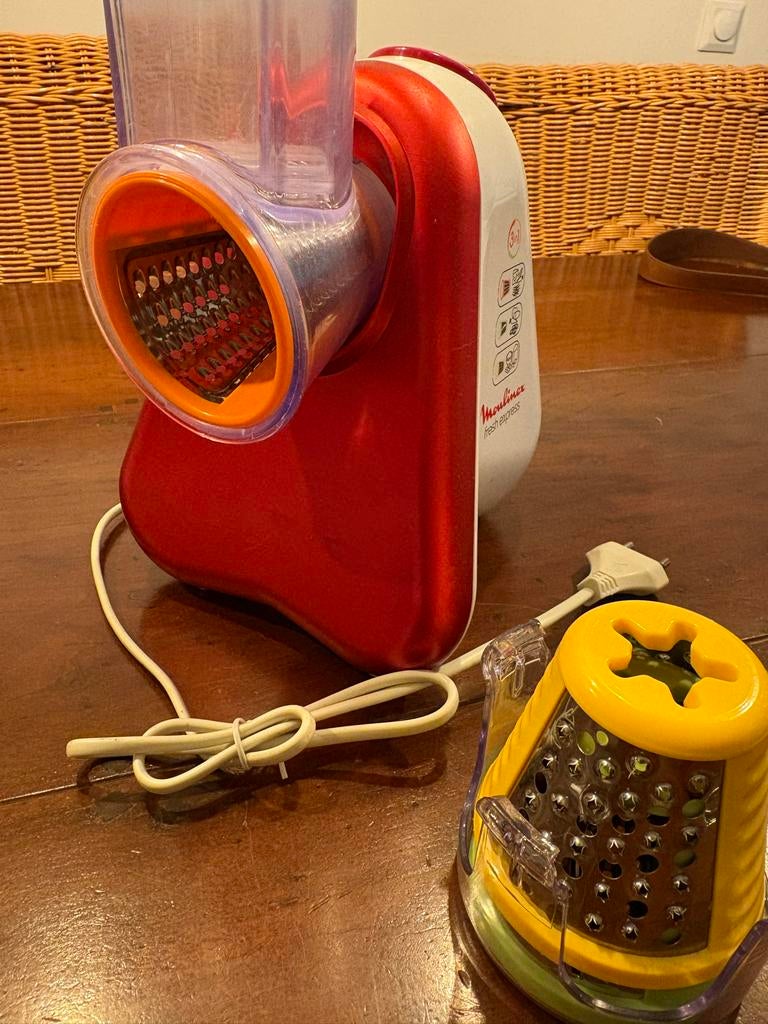 Moulinex Fresh Express 3-in-1 Elektrische Rasp/Snijder, Minder dan 1 liter, Ophalen, Gebruikt, 1 snelheid