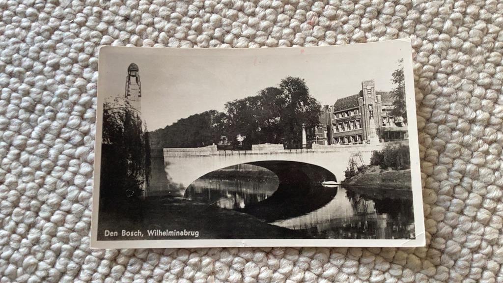 Ansichtkaart Den Bosch Wilhelminabrug 1954. 934, Ophalen of Verzenden, 1940 tot 1960, Gelopen, Noord-Brabant