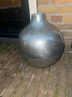 Grote zilverkleurige vaas van merk Bob, Overige materialen, Gebruikt, Overige kleuren, 50 tot 75 cm