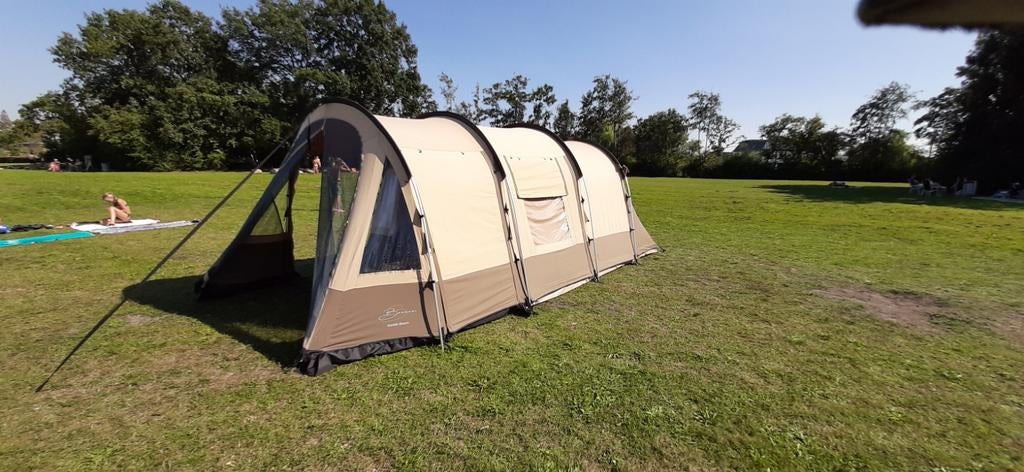 Bardani kontiki beach Ruime tunneltent voor 4-6 personen, Caravans en Kamperen, Tenten, Ophalen of Verzenden, Gebruikt, Tot en met 6
