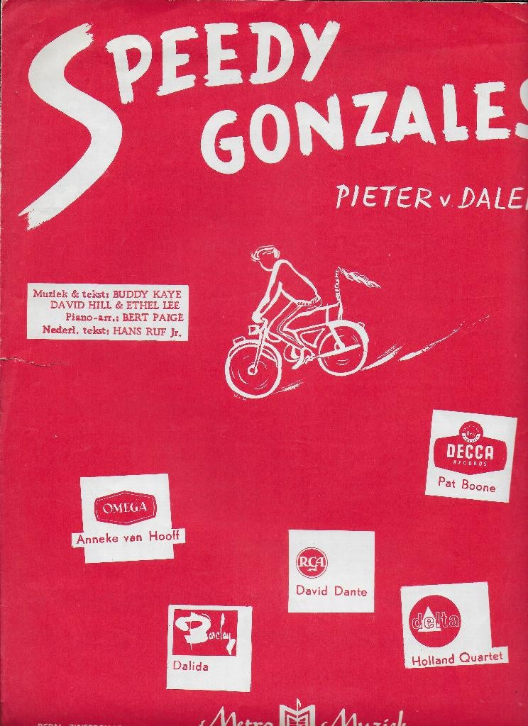 Mu80 bladmuziek: speedy gonzales pat boone/, Muziek en Instrumenten, Bladmuziek, Ophalen of Verzenden, Zo goed als nieuw, Artiest of Componist