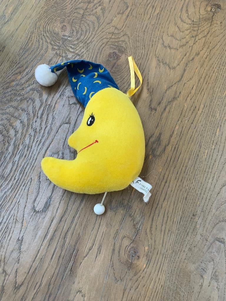 Te koop Muziekdoos in vorm MAAN, Kinderen en Baby's, Speelgoed | Knuffels en Pluche, Zo goed als nieuw, Overige typen, Ophalen