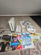 Nintendo Wii Console met 2 controllers en 7 games, Ophalen, Gebruikt, Met 2 controllers, Met stuurtje