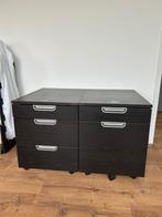 IKEA Bureau Kastjes met Lades, Wieltjes en Slot, Huis en Inrichting, Kasten | Ladekasten, Ophalen, Gebruikt, 50 tot 100 cm, 3 of 4 laden