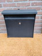 Zwarte brievenbus (voorlader) 38*36*21 cm  Met 2 sleutels, Tuin en Terras, Brievenbussen, Ophalen of Verzenden, Gebruikt, Overige materialen