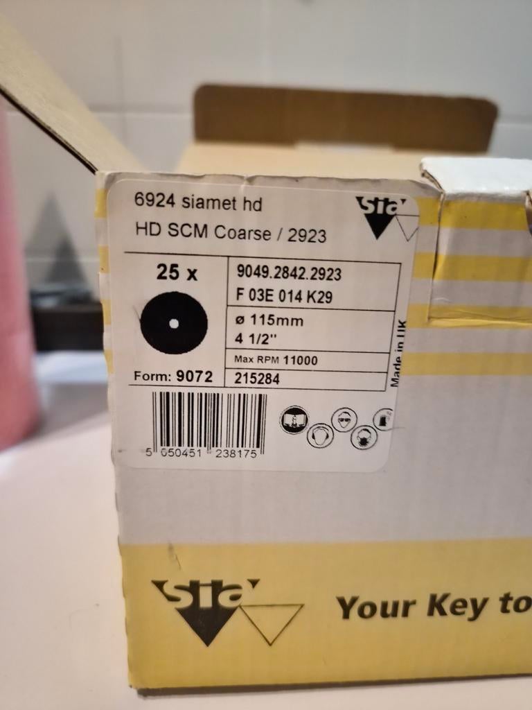 Siamet HD SCM Coarse slijpschijven (25 stuks), Ophalen of Verzenden, Nieuw, 1000 watt of meer, Haakse handslijpmachine