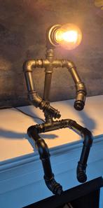 Lamp van buizen in de vorm van een poppetje, Ophalen of Verzenden, Minder dan 50 cm