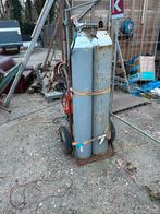 Snijbrander met flessen op kar en toebehoren, Ophalen of Verzenden, Gebruikt, 150 tot 250 ampère, Overige typen