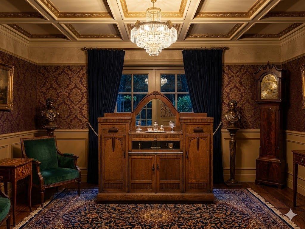 Antiek Dressoir met Spiegel Amsterdamse School, Ophalen of Verzenden