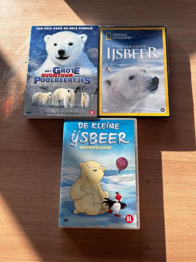 3x Natuurdocumentaire en tekenfilm over ijsbeer ijsberen DVD, Alle leeftijden, Ophalen of Verzenden, Zo goed als nieuw, Natuur