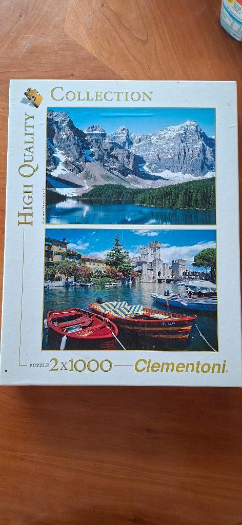 Garda (Italië) en Banff National Park (Canada) - legpuzzels, Ophalen of Verzenden, 500 t/m 1500 stukjes, Gebruikt, Legpuzzel