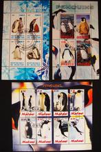 - 666 - 3 blokjes/ Blokken met Pinguins, 16 zegels., Verzenden, Gestempeld, Dier of Natuur