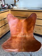 Leren vlinderstoel / butterfly feauteuil, Ophalen, Gebruikt, Bruin, Vintage