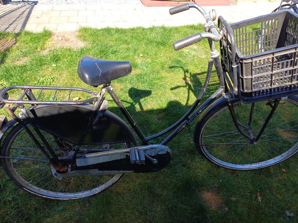 Gazelle omafiets met mand  jaren 80, Ophalen, Terugtraprem, Gazelle, 53 tot 56 cm