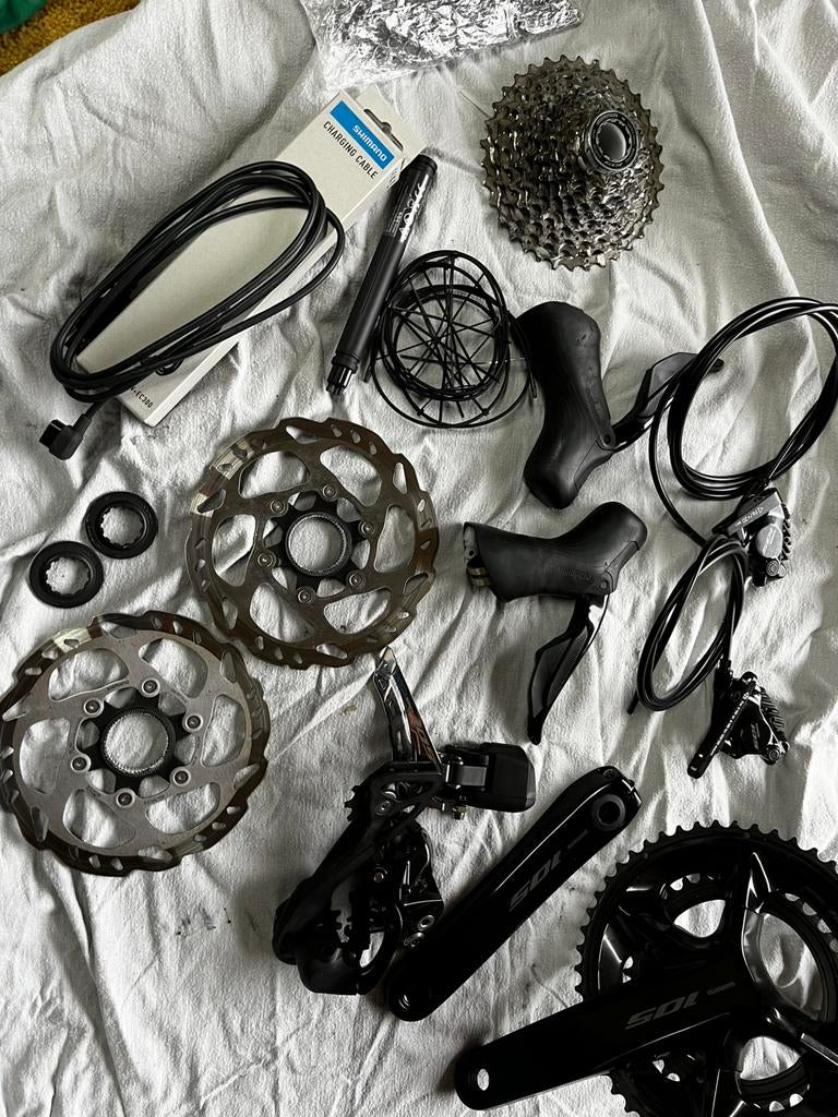 Shimano 105 di2 12s complete groepset, Fietsen en Brommers, Fietsonderdelen, Ophalen of Verzenden, Zo goed als nieuw