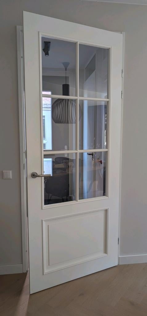 Svedex binnendeur met glas - opdek, rechtsdraaiend, Ophalen, 80 tot 100 cm, 215 cm of meer, Binnendeur