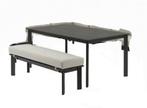Tuin eettafel+bankje - nieuw in doos!, Ophalen, Nieuw, Rechthoekig, Aluminium