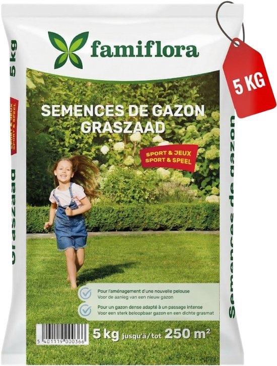 Graszaad 5kg tot 250m² Speel & Sport voor aanleg nieuw gazon, Verzenden, Nieuw, 20 m² of meer