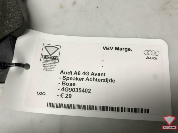 audi a6 4g avant speaker achterzijde bose 4g9035402, Gebruikt, AUDI AG, Auto-Union-Strasse 1
85045  Ingolstadt, DE, Kundenbetreuung@audi.de
