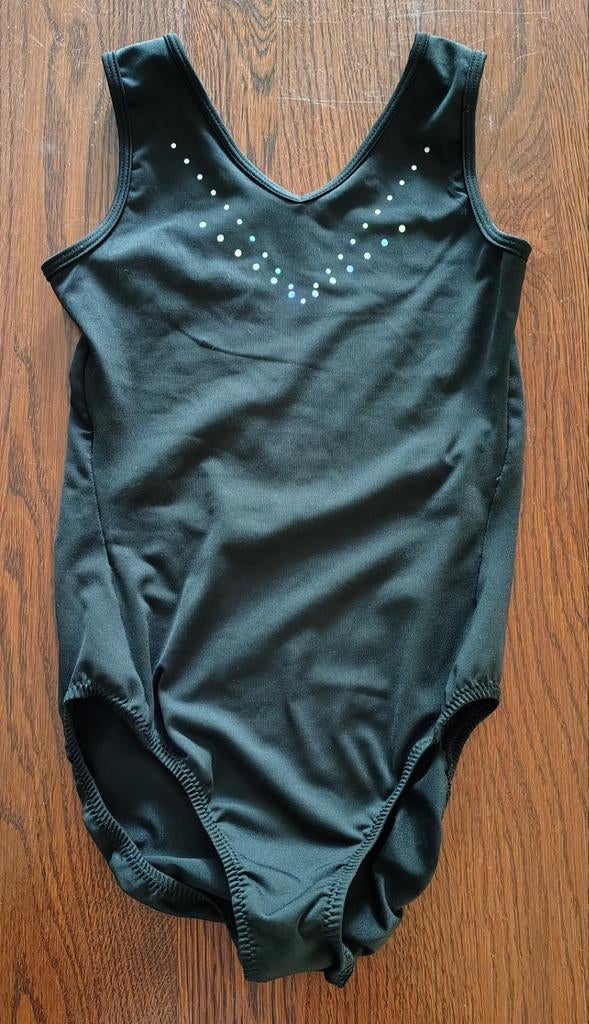 Zwart turnpakje 131-140 cm Decathlon, Gebruikt, Zwart, Turnpak(je), Kindermaat 122 t/m 140