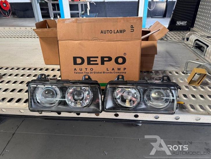 BMW E36 KOPLAMPEN SET DEPO, GLAS MET PUNTJES, Auto-onderdelen, Verlichting, Gebruikt, Ophalen of Verzenden