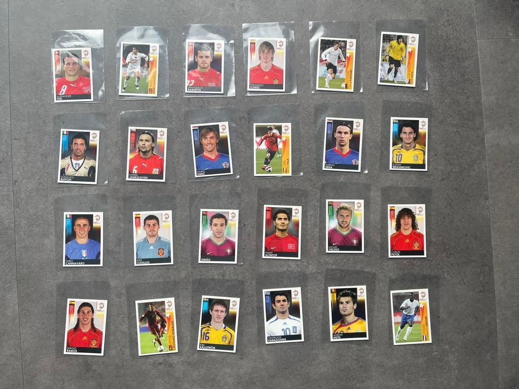 Panini EK 2008 Zeldzame Nestlé Editie Complete Set (24/24), Verzenden, Zo goed als nieuw, Meerdere stickers
